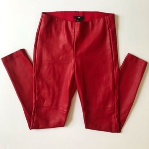 Faux leather pants